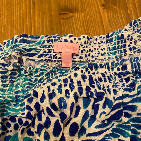Lilly Pulitzer Nita Off The Shoulder Top fish - Picture 4 of 5